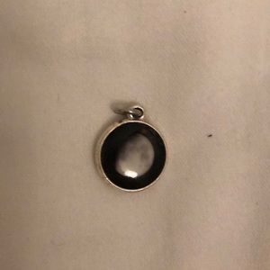 Moon necklace charm LIGHTS UP IN DARK!